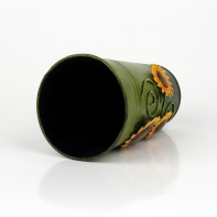 Kovový obal váza slunečnice 17x12cm