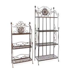 Kovový regál s ornamentem 175x66x32cm