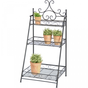 Kovový regál s ozdobnými policemi 55,2x45,5x114,2cm