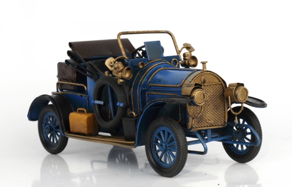Kovový retro model auta se sklápěcí střechou 27cm