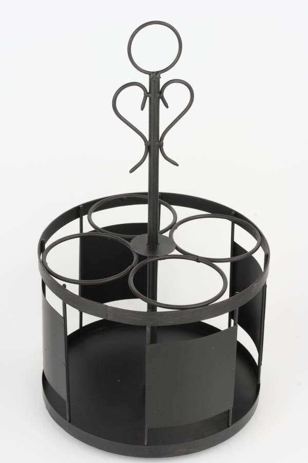 Kovový stojan na 4 lahve vína 40cm