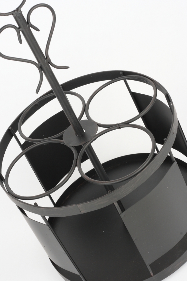 Kovový stojan na 4 lahve vína 40cm