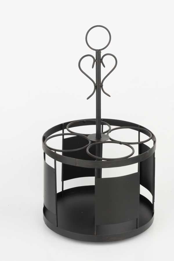 Kovový stojan na 4 lahve vína 40cm