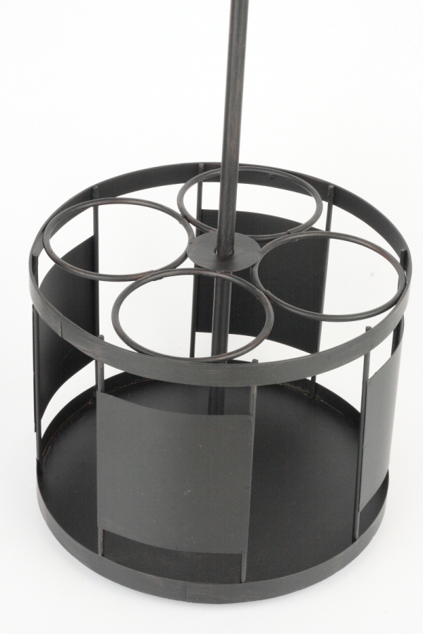 Kovový stojan na 4 lahve vína 60cm