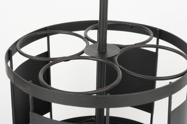 Kovový stojan na 4 lahve vína 60cm