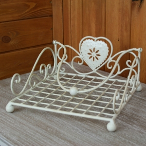 Kovový stojánek na ubrousky Provance 22x23cm