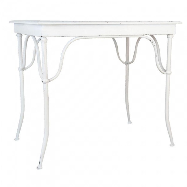 Kovový stolek bílý 93x63x81cm