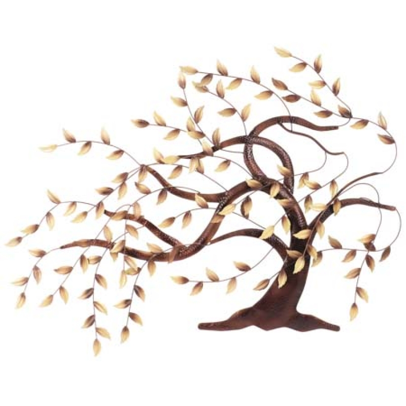 Kovový strom na zeď 125x83cm