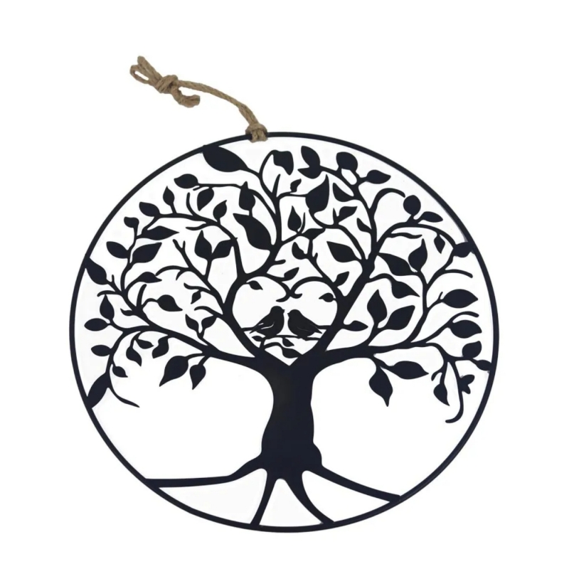 Kovový strom života černý 30cm