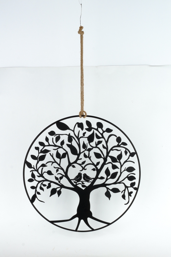 Kovový strom života černý 30cm
