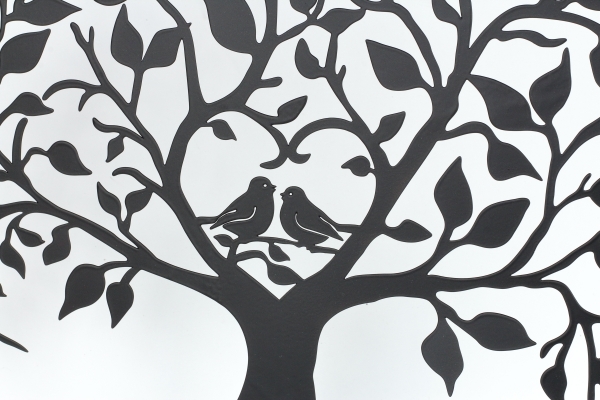 Kovový strom života černý 30cm