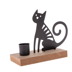 Kovový svícen 15 × 11 × 6 cm