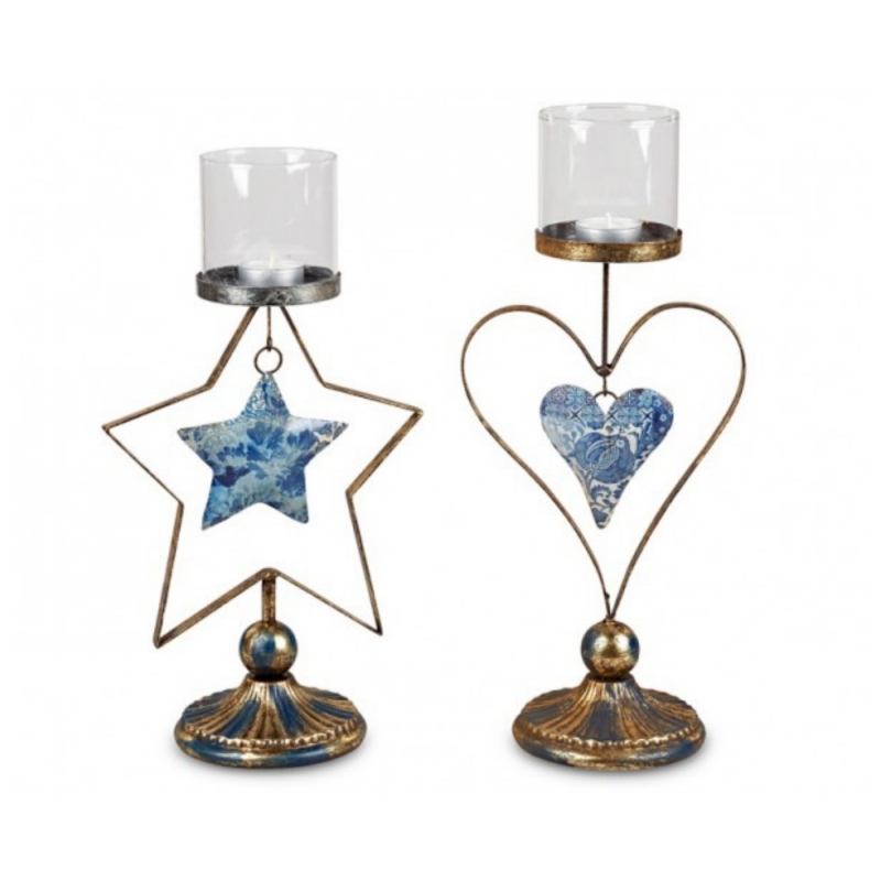 Kovový svícen 36 cm sada