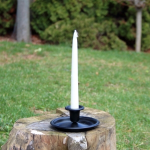 Kovový svícen černý 13cm