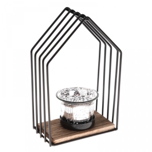 Kovový svícen domek menší