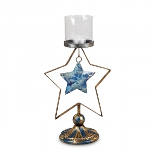 Kovový svícen hvězda 36cm