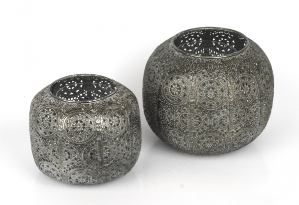 Kovový svícen koule 13,5cm