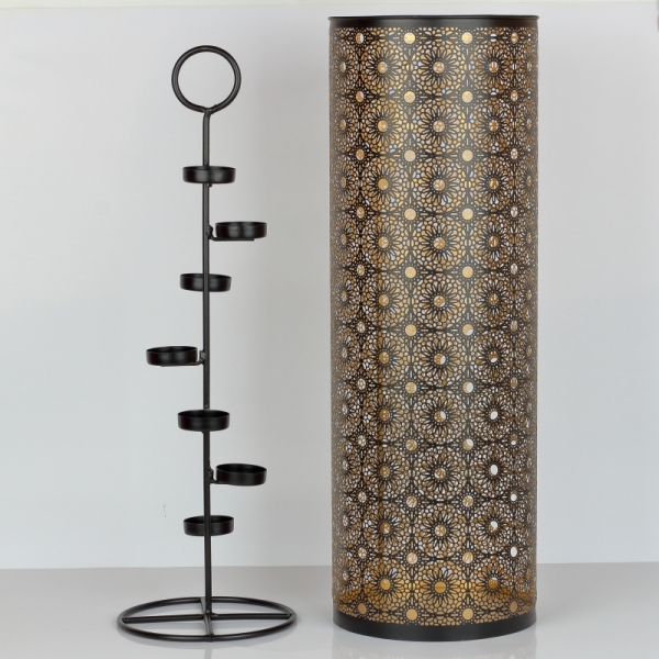 Kovový svícen na čajové svíčky 65cm