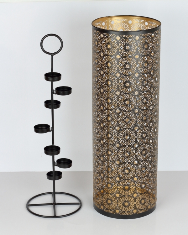 Kovový svícen na čajové svíčky 65cm