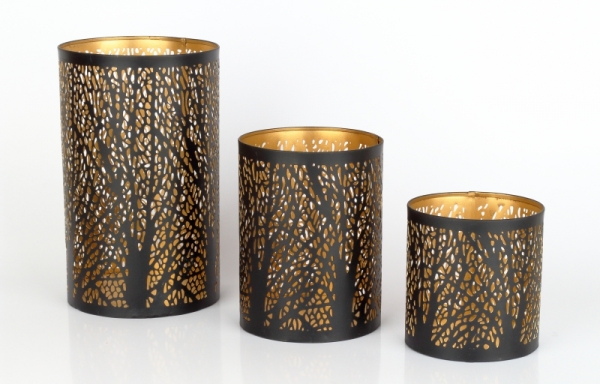 Kovový svícen na čajovou svíčku 11x15x11cm