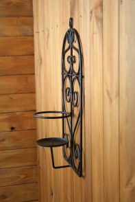 Kovový svícen na zeď 42cm