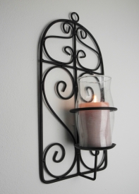 Kovový svícen na zeď 42cm