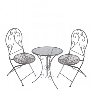 Kovový zahradní nábytek stůl a 2 židle