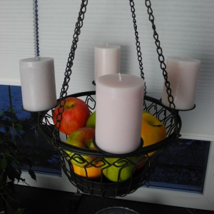 Kovový závěs - svícen 