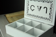 Krabička na čaj s českým nápisem 6,5x16,5x24cm