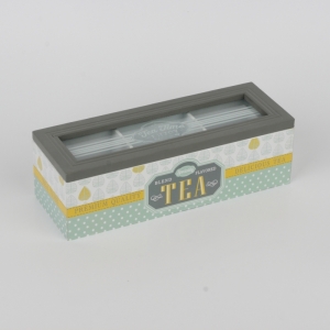 Krabička na čaj se třemi přihrádkami 23x8x6cm