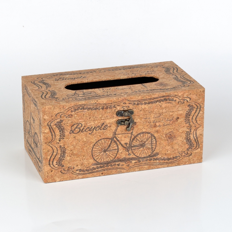 Krabička na kapesníky korek 25x14x12cm