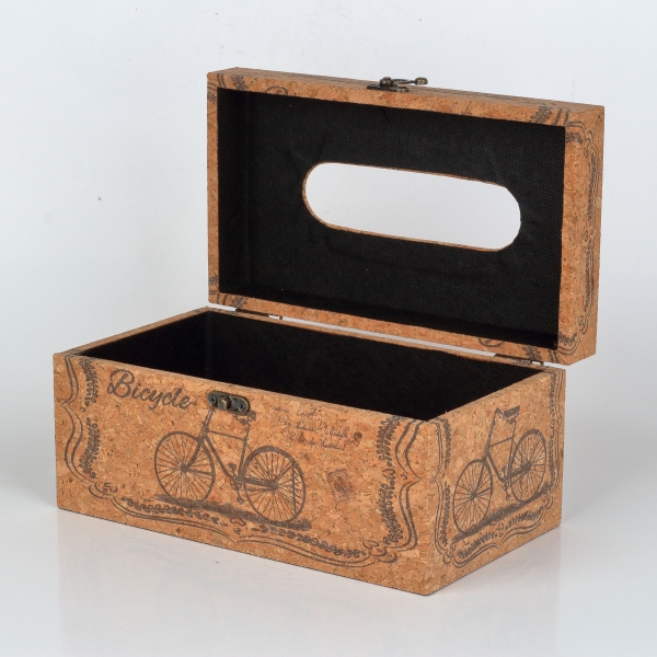 Krabička na kapesníky korek 25x14x12cm