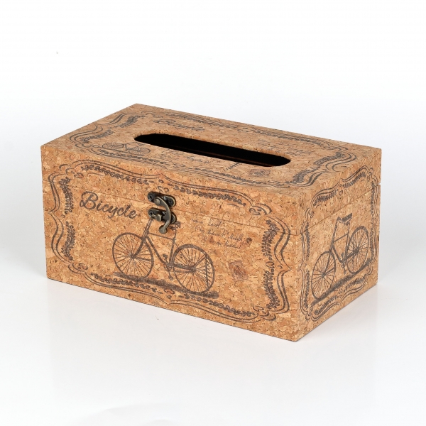 Krabička na kapesníky korek 25x14x12cm