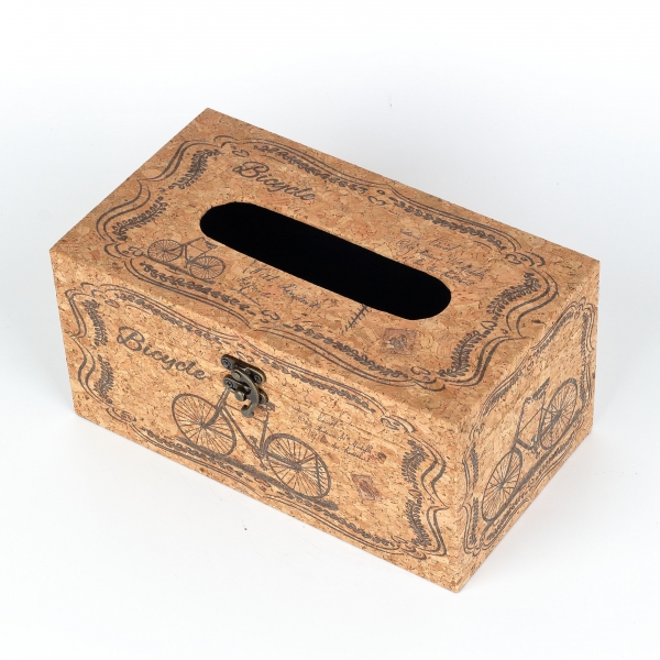 Krabička na kapesníky korek 25x14x12cm