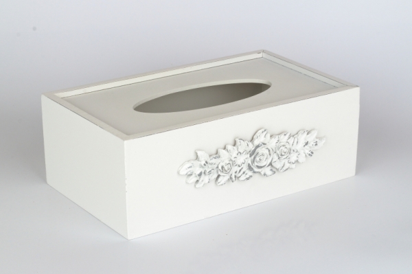 Krabička na kapesníky s motivem růží 9x26x15cm