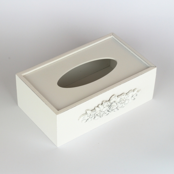 Krabička na kapesníky s motivem růží 9x26x15cm