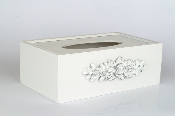 Krabička na kapesníky s motivem růží 9x26x15cm