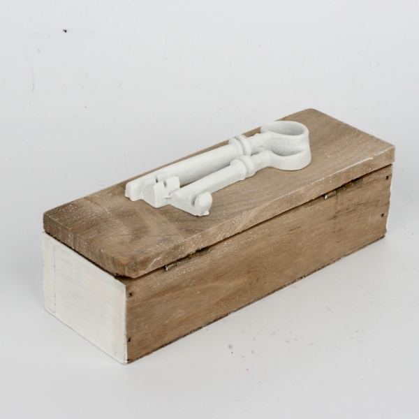 Krabička na klíče dřevěná 17x6x5cm