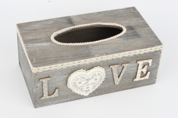 Krabička na papírové kapesníky LOVE 24x13x9,5cm
