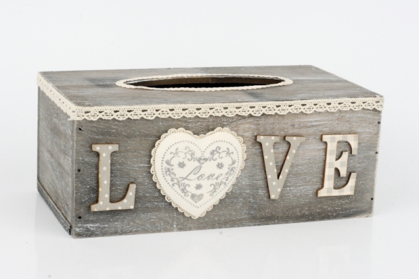 Krabička na papírové kapesníky LOVE 24x13x9,5cm
