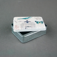 Krabička plechová modrá