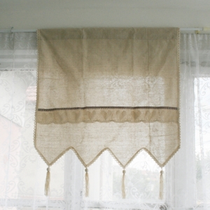 Krátká záclona do kuchyně srdce 60x60cm