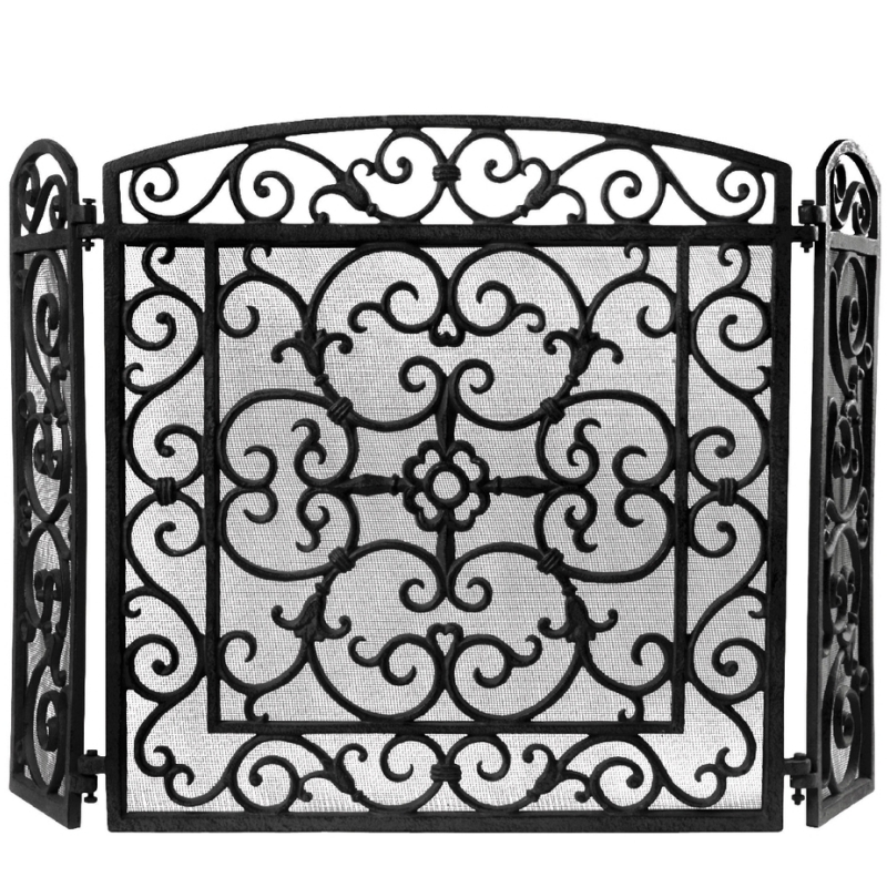 Krbová clona ozdobná černá 61x20,5x59cm