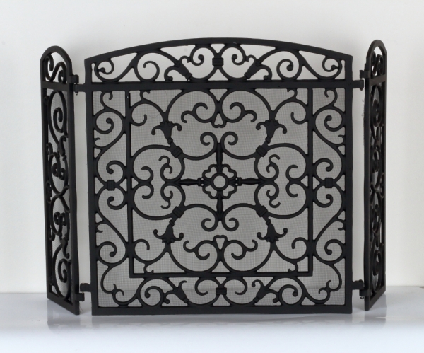 Krbová clona ozdobná černá 61x20,5x59cm