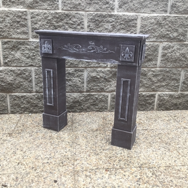 Krbová římsa s hnědou patinou 66x63x14cm