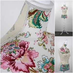 Krejčovská panna barevné květy 165cm