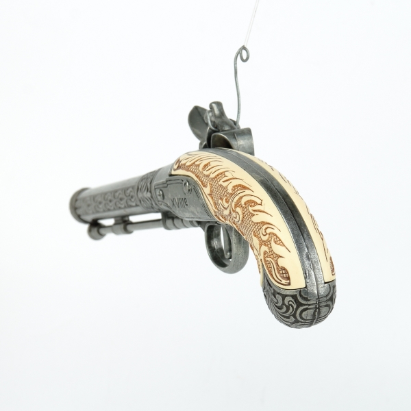 Křesadlová pistole 30 cm historická replika