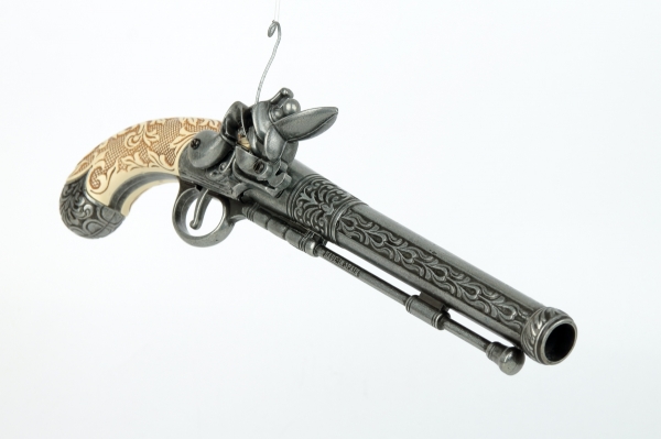 Křesadlová pistole 30 cm historická replika