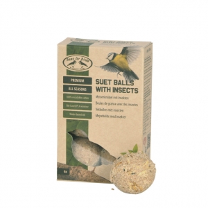Krmení pro ptáky 6 ks 10,7 x 5,5 x 17,7 cm lojové koule se sušeným hmyzem