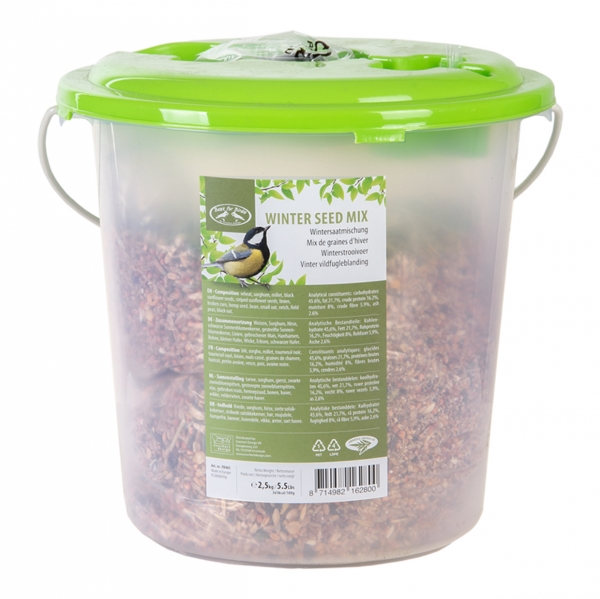 Krmení pro venkovní ptáky v kyblíku s lopatkou mix semen 2,5 kg